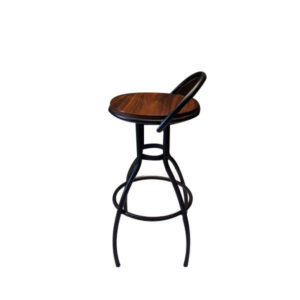 Dark Bronw Curvy Stool Inox